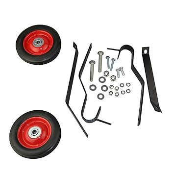 FLAWISH Black/Red Training Wheels for Yamaha Peewee 50 PEEWEE50 50CC PY50 PW50 50cc