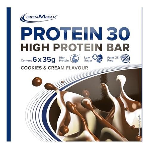IronMaxx Proteína 30 Barrita Galletas y Crema 6x35g