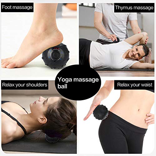 4-Speed Electric Massage Ball, Hips Feet Arms Back Neck Waist Trigger Point Vibrating Massager For For Sore Muscle Release, Deep Tissue Fitness Massaging, Relieve Muscle Pain And Stiffne(Us Plug) #TOP21