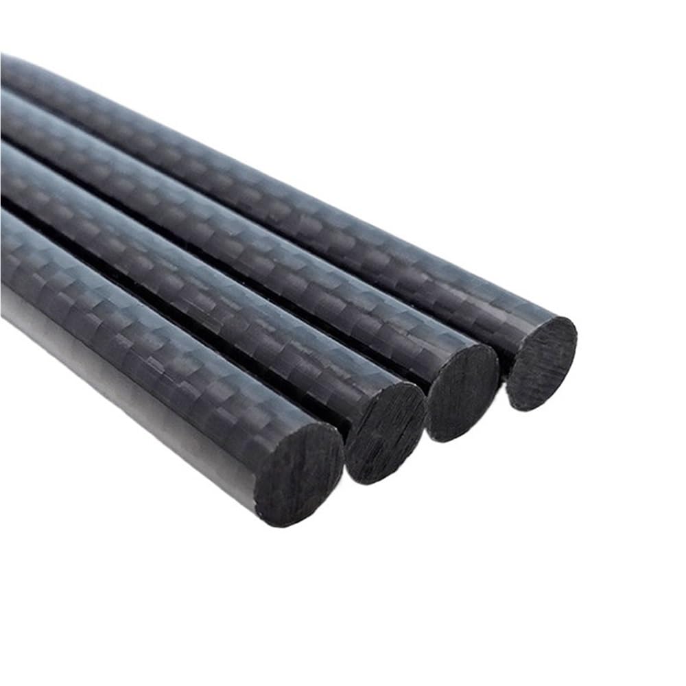 1 pezz0 Barra Tonda Nera Fibra Carbonio 3K, Barra 50Cm Per Automobili