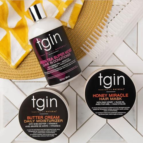 tgin Honey Miracle Hair Mask for Natural, Dry, Curly Type 3c and 4c Hair - 12 oz - Deep Conditioner3