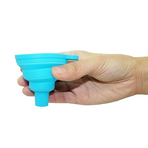 Miniatura 3 de Embudos para botellas de llenado juego de 2 embudos de silicona de grado alimenticio para uso en cocina Embudo de cocina plegable pequeño Mini