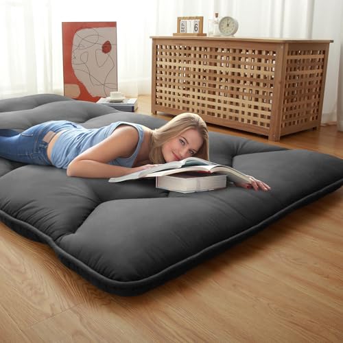GarveeHome Japanese Futon Mattress for Adults Kids, Full Size Japanese Futon Floor Mattress, Roll Up Sleeping Mattress for Floor, Futon Floor Bed for