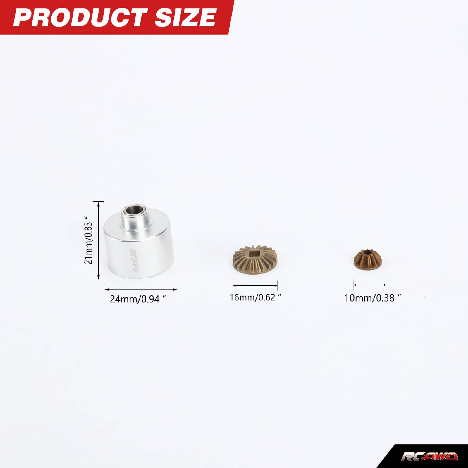 VITAVON HD Armadietto Diffuso Posteriore Acciaio 45# Per Losi Hammer Rey Baja Rey Rock Rey 1/10