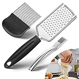 🍴【Sicher und langlebig】 Intime Schutzhülle Um Kratzer zu vermeiden, ist sie leicht zu lagern und zu verwenden, sodass Sie sich während der Aufbewahrung keine Sorgen über Unfälle machen müssen.Edelstahl Griff, leicht zu handhaben, kein Verrutschen;dauerhaft,und mit Loch oben am Griff, es kann die Küche abgeben, wenn es seine Arbeit beendet hat. Mit diesem Küchenwerkzeug sparen Sie Zeit und Platz.