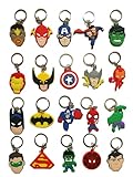 jkacfku 20pcs Key chain Key Tags Goodie Bag Stuffer Christmas Gift Hero Holiday Charms for children