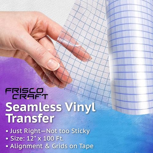 Image of Frisco Craft Clear Transfer Tape Roll with Reusable Adhesive 12 inch x 100ft
