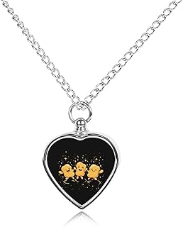Chicken Nuggets Happy Dance Special Heart Shape Dog Ashes Necklace Pet Cremation Jewelry Alloy Memorial Locket Necklace
