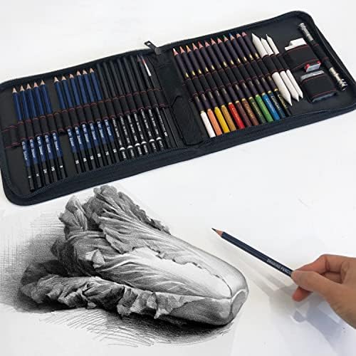 Drawing Pencils For Artists, 41PC Art Colouring Sketch Pencils Set with Drawing Tool In Personalized Big Pencil Case, Perfect for Artist Beginners Adults