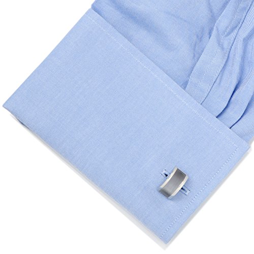 Ox And Bull Trading Co. Grey Cat's Eye Bridged Cufflinks #TOP2