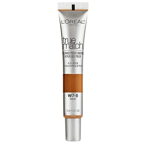 Miniatura 2 de L'Oréal Paris True Match Eye Cream in a Concealer, 0.5% ácido hialurónico, Dark W7-8, 0.4 onzas líquidas (paquete de 2)
