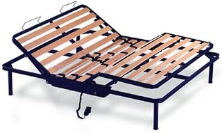 EVERGREENWEB MATERASSI & BEDS Kiwi Elektrischer Lattenrost aus Holz für Doppelbett 160 x 200 cm