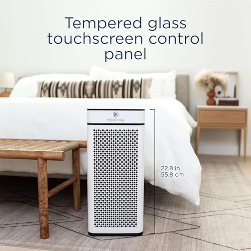 Medify MA-40 Air Purifier with True HEPA H13 Filter | 1,793 ft² Coverage in 1hr for Smoke, Wildfires, Odors, Pollen, Pets | Quiet 99.9% Removal to 0.1 Microns | White, 1-Pack by Medify Air - Image 3