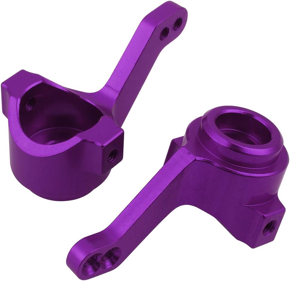 Hobbypark Aluminum Front C-hub Caster Blocks & Steering Knuckle for Volcano Epx/Pro RC 1/10 Monster Truck,Replacement of 102210 10221 (Purple)
