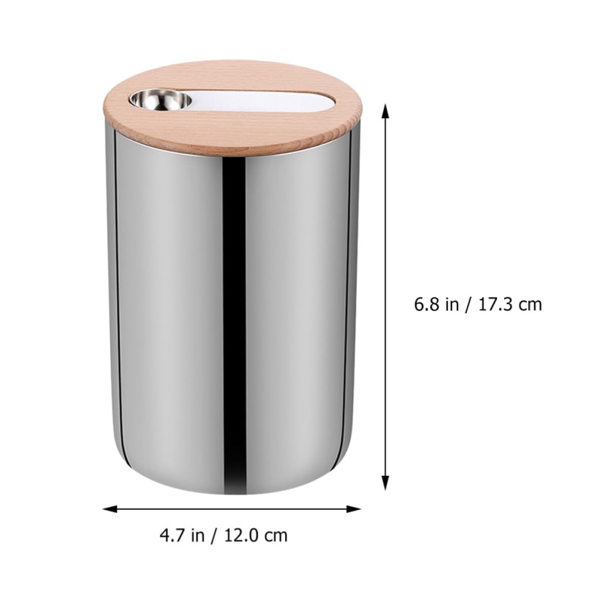 Sosoport Contenedor Hermético de Acero Inoxidable para Almacenar Café y Frutos Secos, Acabado Pulido y Diseño Simple para Almacenamiento Doméstico