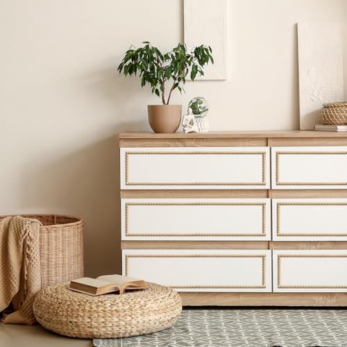 JSIWOTH 20ft Decorative Bead Pearl Wall Molding Trim, Flexible PVC Peel and Stick Trim for DIY Home Décor, Bathroom Mirror Frames, Cabinet Edges, Door & Window Borders (White, W:0.39" ×T:0.22") by JSIWOTH - Image 5