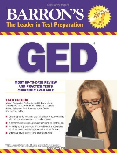 Barron's GED by Murray Rockowitz Samuel C. Brownstein Max Peters Ira K. Wolf Johanna M. Bolton Robert Feinstein Sally Ramsey Kelly A. Battles Louis Gotlib (2010-02-01) Paperback