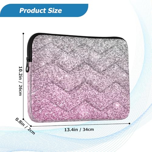 Funda para portátil con brillo plateado rosa, impermeable miniatura 3