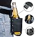 Produktbild MOKEY Bierhalter Leder | Universal Flaschenholster Gürtel/Tasche in schwarz | schnell griffbereit an der Hose