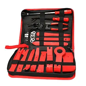 KTM Healthcare 19pcs Auto Car Audio Radio Interior Door Panel DIY Demolition Installation Pry Tool Repair Hand Tools Kit Screwdriver Keys Pliers Remover