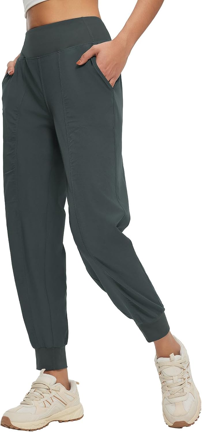 baleaf Women's Hiking Joggers Pants Lightweight Quick Dry with Zip Pockets Outdoor Athletic Workout Running Casual