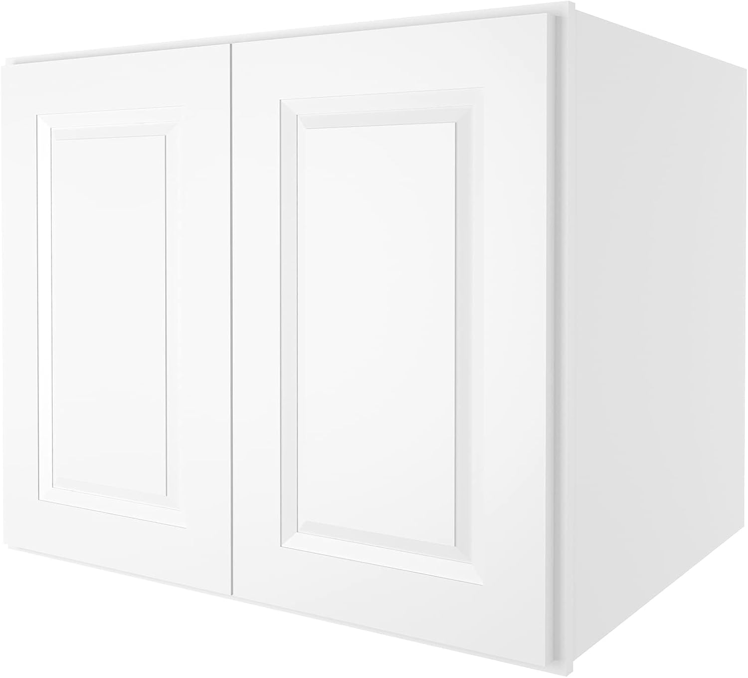 LOVMOR Wall-Mounted Storage Cabinet, Refrigerator Wall Kitchen Cabinet, Storage Cabinet for Kitchen, Bathroom, 24" D*30" W*24" H, Traditional White