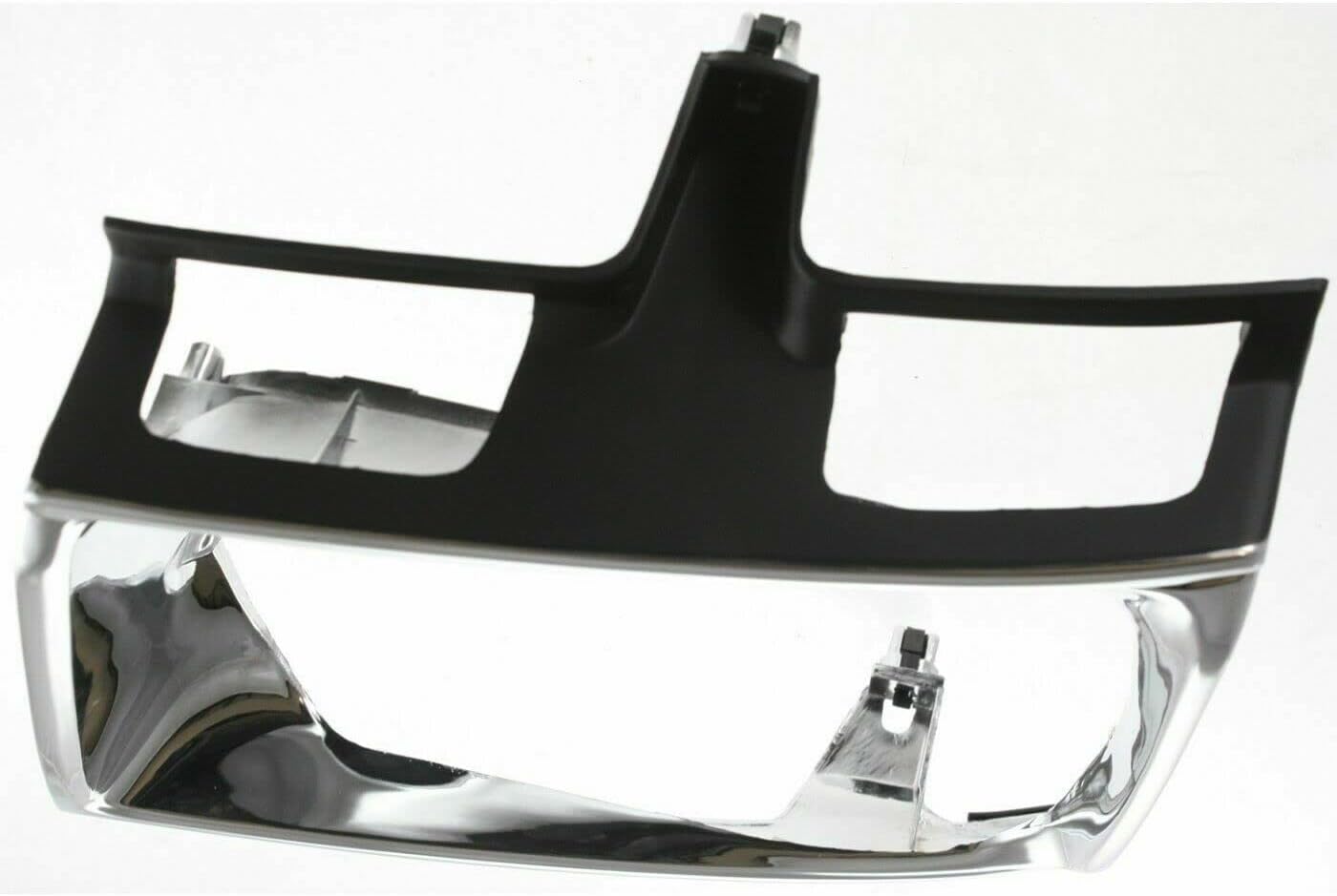Grille Assembly Chrome Shell Black Insert + Headlight Bezel Trims Chrome For 1989-1991 Toyota Pickup Direct Replacement