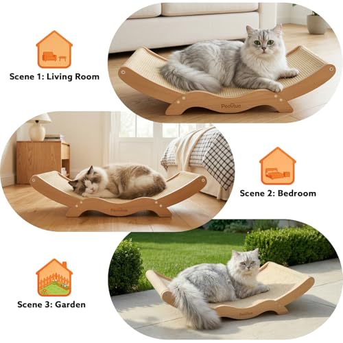 Extra-Large Cat Scratcher Bed with Natural Sisal Scratching Pad - Image 5