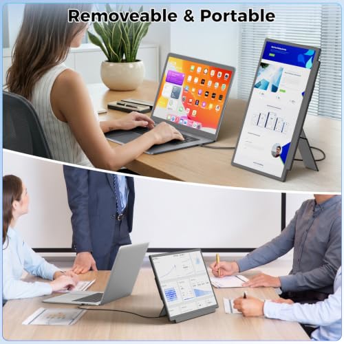 Image of KEFEYA Laptop Screen Extender, FHD 1080P Laptop Monitor Extender Dual Screen, 15.6 inch Detachable Portable Monitor for Laptops 13-17 inch with USB-C /HDMI Port, Plug n Play for Windows /Mac /Android /Switch /PS5