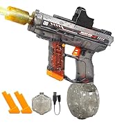 Pakimio Electric Water Gun for Kids & Adults with Lights, 2 Batteries, 350CC, 26-29FT, Black Auto...