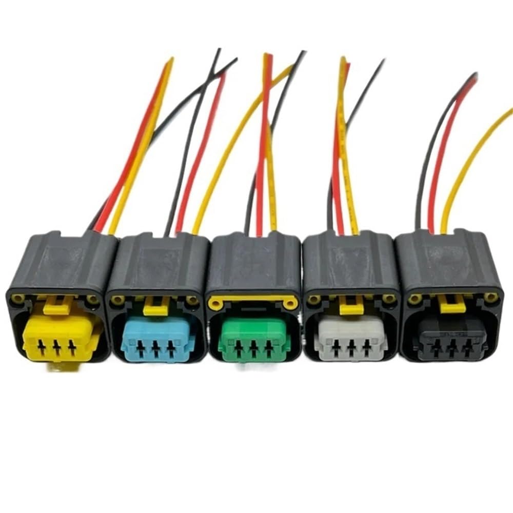 Connettore compatibile con Citroen 3 poli connettore sensore albero motore auto cablaggio cablaggio spina elettronica impermeabile 1801179-1 1801179-2 1801179 (grigio)