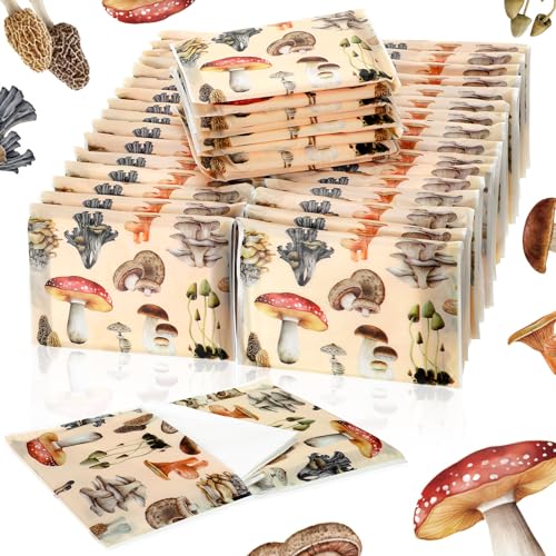 Image of Geyee 50 Pack Travel Tissue Packets Facial Paper Napkins, Mushroom