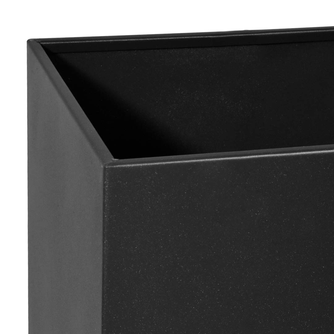 Danieli Store - Cenicero de pie CEP002/NE - Cenicero exterior con Papelera con tapa giratoria - Cenicero de chapa pintada - Centimetri 30 x 24 x 60 - Litri 17 - Negro