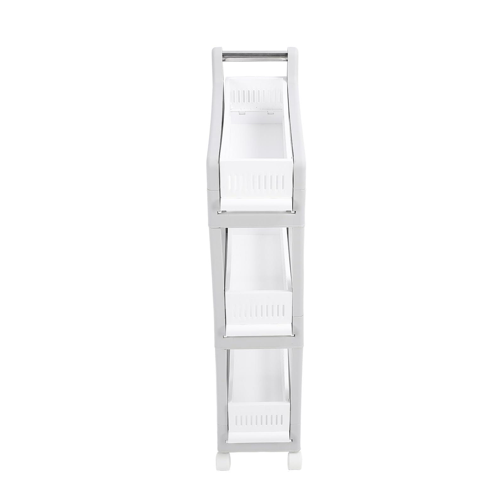 Rolling Storage Cosch Organizer z Przesuwnymi Koszami Szuflad do Kuchni Domowej, Wózek do Przechowywania Dużej Pojemności z Hamulcem dla łatwego Ruchu (3 poziom)