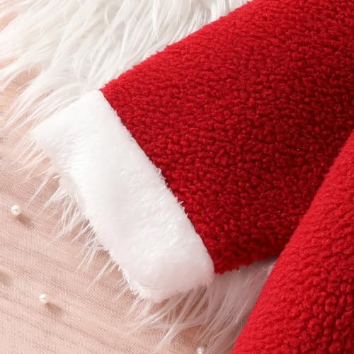 Kids Girls Button Down Fleece Hooded Coat Bear Ears Brushed Long Sleeve Jacket Cute Fall Winter Clothes for Little Girls4