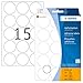 Produktbild HERMA 2270 Punktaufkleber Klebepunkte weiß, 480 Stück, Ø 32 mm, 15 pro Bogen, selbstklebend, Markierungspunkte für Kalender Planer Basteln, matt, blanko Papier Farbpunkte Aufkleber