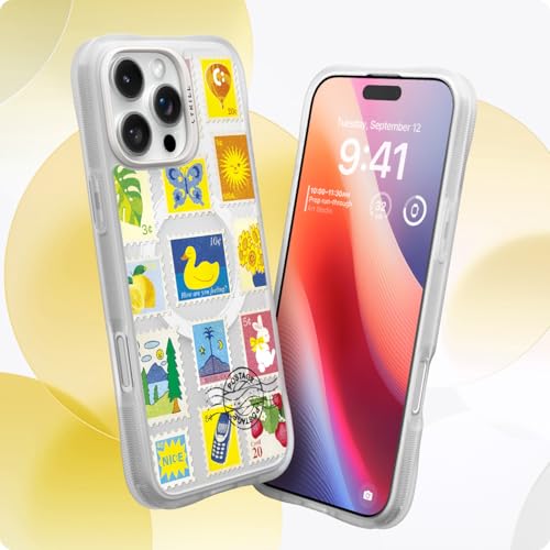 Image of CYRILL UltraSheer Mag Designed for iPhone 16 Pro Max Clear, Matte [Anti-Fingerprint] [Anti-Slip] Shock-Absorbent Phone Case for iPhone 16 Pro Max, Compatible with MagSafe - Clear Postmarked