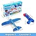 Fuwidvia 3 Pack Airplane Launcher Toys, 13.2'' LED Foam Glider Plane Toy for Boys, 2 Flight Modes Outdoor Flying Toys Birthday Gifts for Boys Girls 4 5 6 7 8 9 10 11 12 Year Old (Blue&Green&Orange)