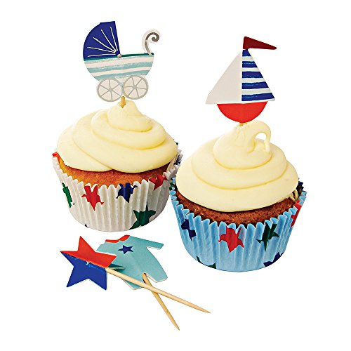 Meri Meri 45 1310 Baby Shop Blue Cupcake Kit Novelty Buy Online In Faroe Islands At Faroe Desertcart Com Productid