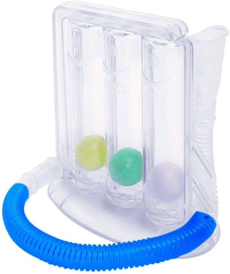 Veronivan Deep Breathing Exerciser Breathing Practice Measuring System Breathing Training Instrument 3 Ball Breathing Trainer Exerciser Vital Capacity Exercise Instrument