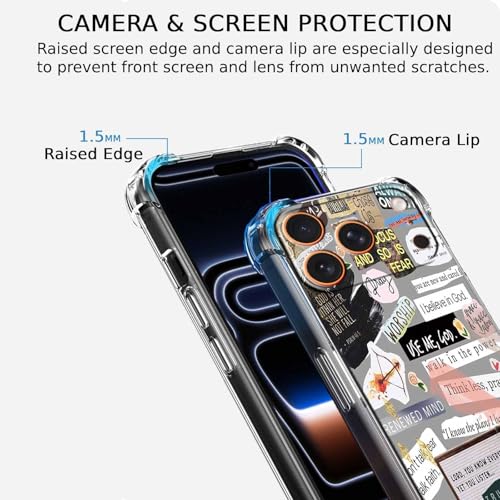 Coque iPhone 17 Pro antichoc chrétienne TPU souple Jésus évite les rayures - 3