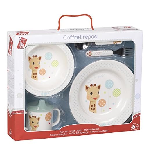 Vulli 470007 - Sophie la Girafe - Set Hora de la Comida del Globos de revisión, Melamina, unisex