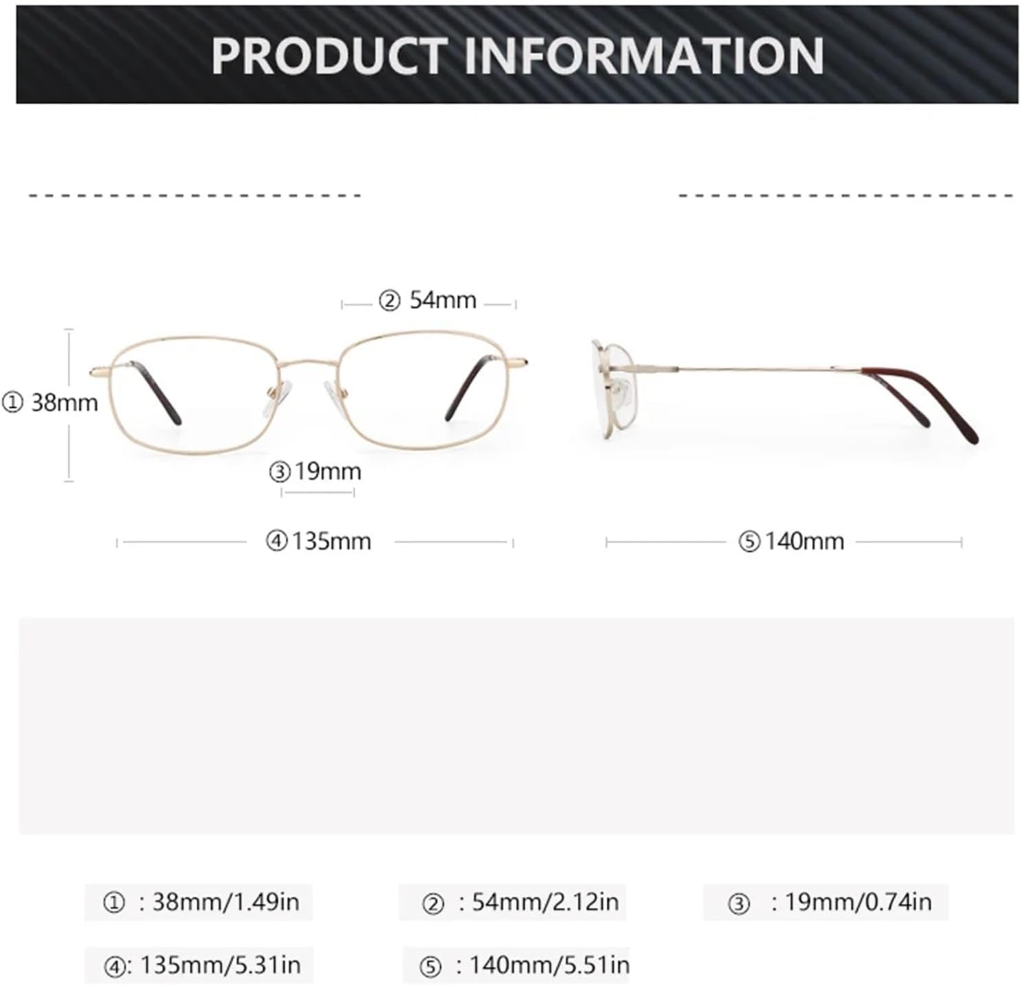 pureza 1pc Square Glasses Frame Unisex Lightweight Eyeglasses with Clear Lenses Frame for Women Men Eyewear