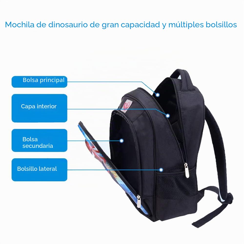 MATMO Mochila de dinosaurio, mochila de dinosaurio para niños, mochila escolar para niños