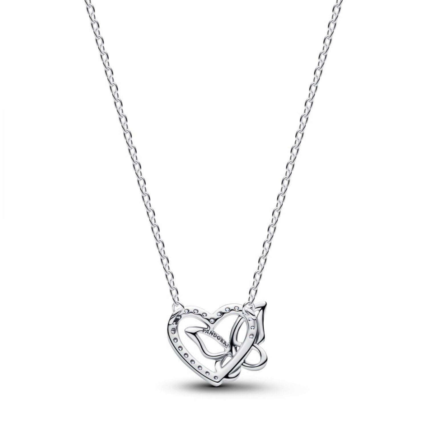 PANDORA 394477C01-45 Herz und Schmetterling Halskette