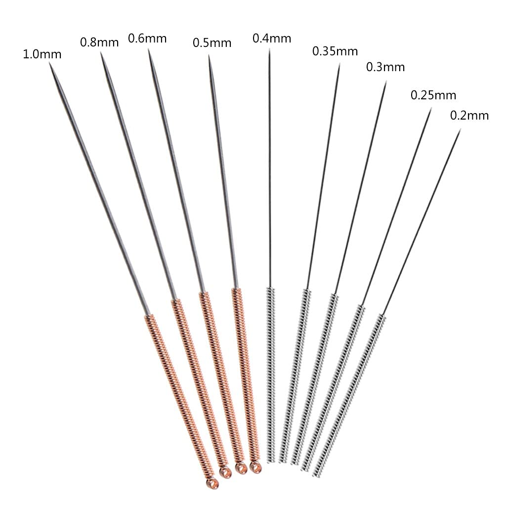 Lysee 3D Printer Parts & Accessories - 5PCS 3D Printer Parts Stainless Steel Metal Nozzle Cleaning Needle Drill Bit 0.2mm 0.25mm 0.3mm 0.35mm 0.4mm 0.5mm 0.6mm 0.8mm - (Color: i)