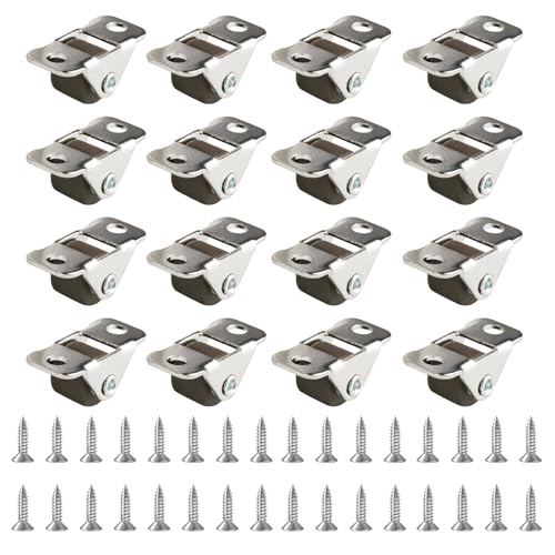 16 Pcs Small Caster Wheels 0.5in Furniture Casters with Screws