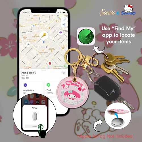 Image of Sonix x Sanrio Keychain Case Compatible with Apple AirTag | Protective Cover Keychain | Hello Kitty & Friends - Floral My Melody