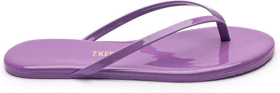 Amazon.com | TKEES Women's Lily Patent Solids Flip-Flop, Bright