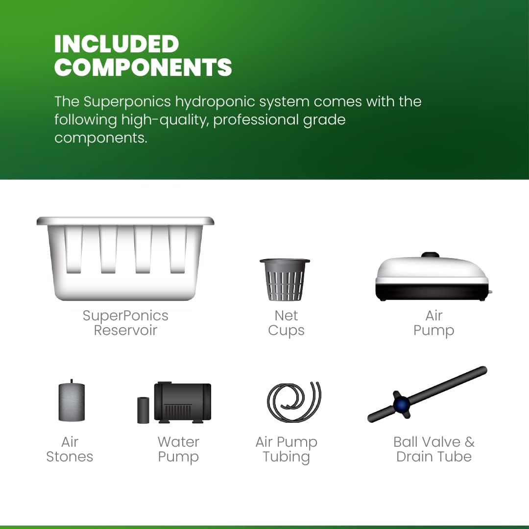 Hydroponics Growing System - Hydroponic Plant Propagaton Reservoir System - DWC Kit with 16 Hydroponic Pods for Indoor Growers - Perfect for Large, Tall Plants